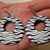 Zebraprint Ohrringe aus Holz