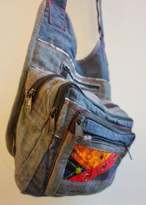 Jeans Patchwork Tasche