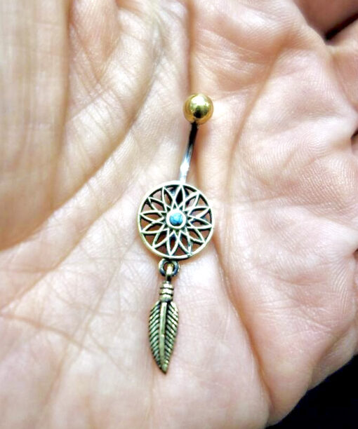 Traumfänger Bauchnabelpiercing